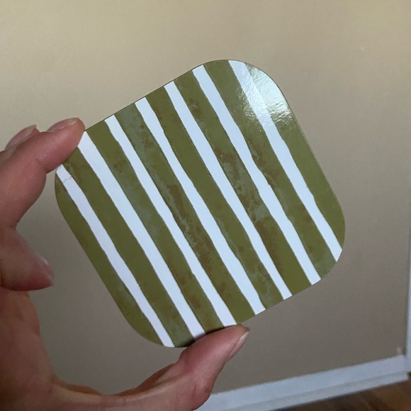 Threshold plate set with kitchen towels coasters stripes - Picture 6 of 10